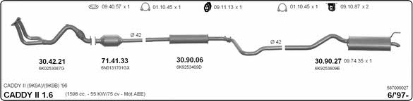  587000027 Exhaust system 587000027: Buy near me in Poland at 2407.PL - Good price!