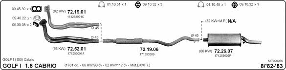 Imasaf 587000066 Exhaust system 587000066: Buy near me in Poland at 2407.PL - Good price!