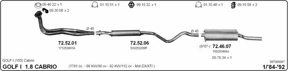 Imasaf 587000067 Exhaust system 587000067: Buy near me in Poland at 2407.PL - Good price!