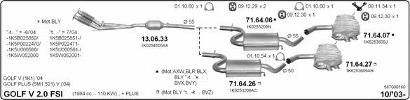  587000160 Exhaust system 587000160: Buy near me in Poland at 2407.PL - Good price!