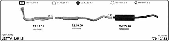 Imasaf 587000168 Exhaust system 587000168: Buy near me in Poland at 2407.PL - Good price!