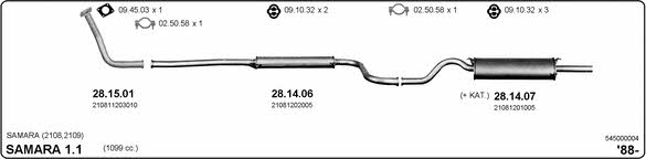 Imasaf 545000004 Exhaust system 545000004: Buy near me in Poland at 2407.PL - Good price!