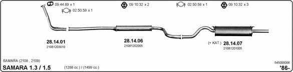 Imasaf 545000006 Exhaust system 545000006: Buy near me in Poland at 2407.PL - Good price!