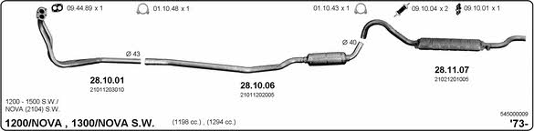 Imasaf 545000009 Exhaust system 545000009: Buy near me in Poland at 2407.PL - Good price!