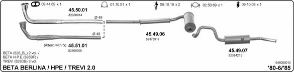 Imasaf 546000012 Exhaust system 546000012: Buy near me in Poland at 2407.PL - Good price!
