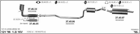  552000013 Exhaust system 552000013: Buy near me in Poland at 2407.PL - Good price!