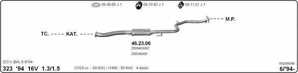 Imasaf 552000048 Exhaust system 552000048: Buy near me in Poland at 2407.PL - Good price!