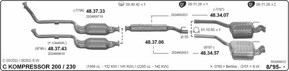 553000012 Exhaust system 553000012: Buy near me in Poland at 2407.PL - Good price!