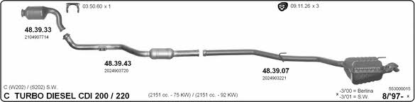 Imasaf 553000015 Exhaust system 553000015: Buy near me in Poland at 2407.PL - Good price!