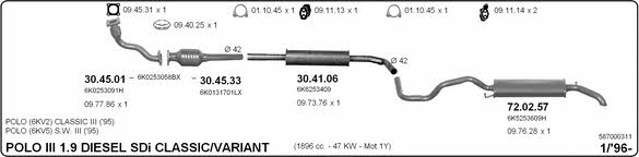 Imasaf 587000311 Abgasanlage 587000311: Kaufen Sie zu einem guten Preis in Polen bei 2407.PL!