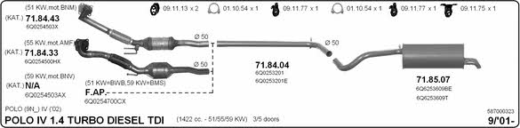 Imasaf 587000323 Exhaust system 587000323: Buy near me in Poland at 2407.PL - Good price!