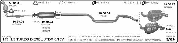 Imasaf 502000170 Exhaust system 502000170: Buy near me in Poland at 2407.PL - Good price!