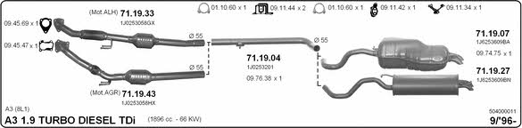  504000011 Układ wydechowy 504000011: Dobra cena w Polsce na 2407.PL - Kup Teraz!