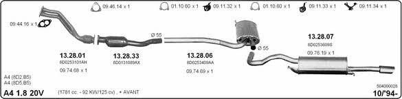 Imasaf 504000028 Exhaust system 504000028: Buy near me in Poland at 2407.PL - Good price!