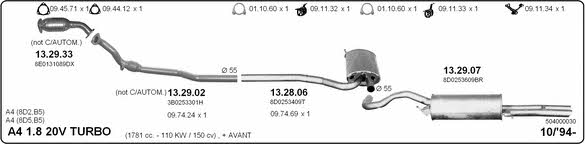  504000030 Exhaust system 504000030: Buy near me in Poland at 2407.PL - Good price!