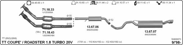 Imasaf 504000073 Exhaust system 504000073: Buy near me in Poland at 2407.PL - Good price!