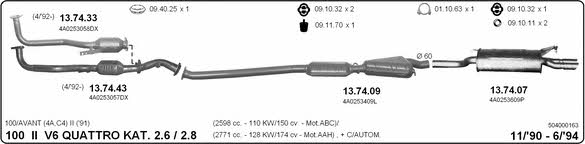  504000163 Abgasanlage 504000163: Kaufen Sie zu einem guten Preis in Polen bei 2407.PL!