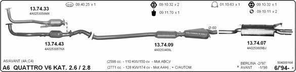  504000164 Abgasanlage 504000164: Kaufen Sie zu einem guten Preis in Polen bei 2407.PL!