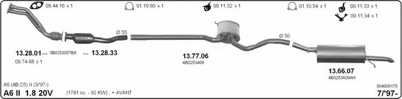 504000175 Exhaust system 504000175: Buy near me in Poland at 2407.PL - Good price!