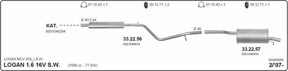 Imasaf 603000008 Exhaust system 603000008: Buy near me in Poland at 2407.PL - Good price!