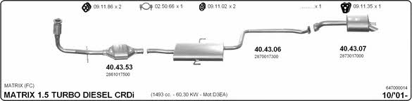 Imasaf 647000014 Exhaust system 647000014: Buy near me in Poland at 2407.PL - Good price!