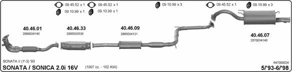 Imasaf 647000024 Exhaust system 647000024: Buy near me in Poland at 2407.PL - Good price!