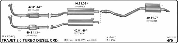 Imasaf 647000026 Exhaust system 647000026: Buy near me in Poland at 2407.PL - Good price!