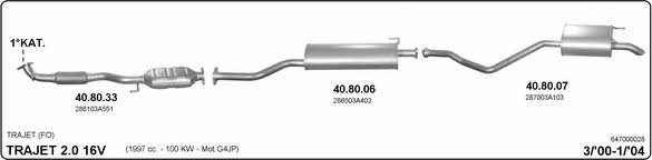 Imasaf 647000028 Exhaust system 647000028: Buy near me in Poland at 2407.PL - Good price!