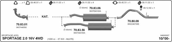 Imasaf 648000007 Exhaust system 648000007: Buy near me in Poland at 2407.PL - Good price!