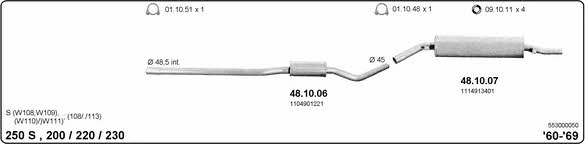 Imasaf 553000050 Exhaust system 553000050: Buy near me in Poland at 2407.PL - Good price!