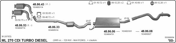  553000054 Exhaust system 553000054: Buy near me in Poland at 2407.PL - Good price!