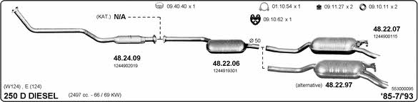  553000095 Exhaust system 553000095: Buy near me in Poland at 2407.PL - Good price!