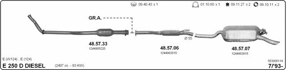 Imasaf 553000114 Exhaust system 553000114: Buy near me in Poland at 2407.PL - Good price!
