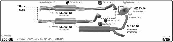  553000143 Exhaust system 553000143: Buy near me in Poland at 2407.PL - Good price!