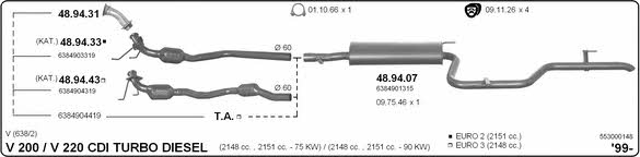 Imasaf 553000148 Exhaust system 553000148: Buy near me in Poland at 2407.PL - Good price!