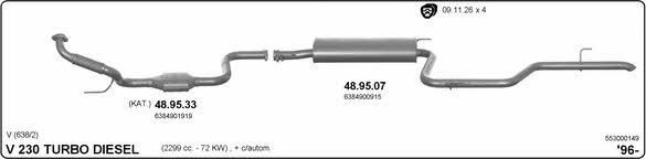 Imasaf 553000149 Exhaust system 553000149: Buy near me in Poland at 2407.PL - Good price!