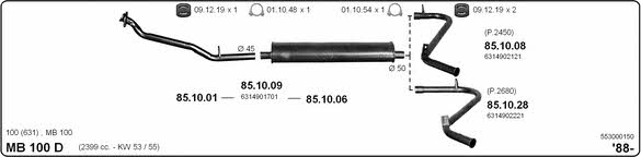 Imasaf 553000150 Exhaust system 553000150: Buy near me in Poland at 2407.PL - Good price!