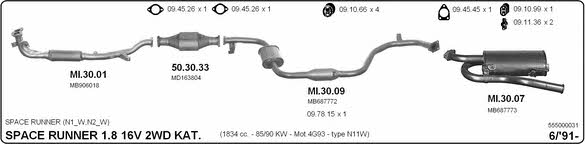  555000031 Exhaust system 555000031: Buy near me in Poland at 2407.PL - Good price!