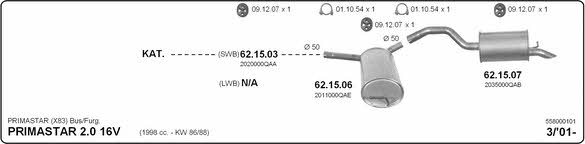  558000101 Exhaust system 558000101: Buy near me in Poland at 2407.PL - Good price!