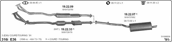  511000039 Abgasanlage 511000039: Kaufen Sie zu einem guten Preis in Polen bei 2407.PL!