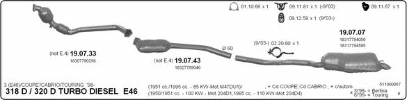 Imasaf 511000057 Система выпуска отработаных газов 511000057: Отличная цена - Купить в Польше на 2407.PL!