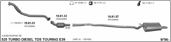  511000098 Exhaust system 511000098: Buy near me in Poland at 2407.PL - Good price!