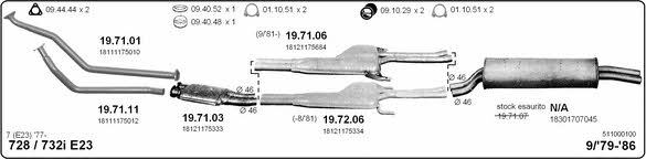 Imasaf 511000100 Exhaust system 511000100: Buy near me in Poland at 2407.PL - Good price!