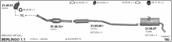  514000017 Exhaust system 514000017: Buy near me in Poland at 2407.PL - Good price!