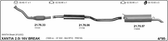 Imasaf 514000160 Exhaust system 514000160: Buy near me in Poland at 2407.PL - Good price!