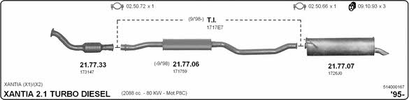 Imasaf 514000167 Abgasanlage 514000167: Kaufen Sie zu einem guten Preis in Polen bei 2407.PL!