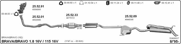  524000017 Система выпуска отработаных газов 524000017: Отличная цена - Купить в Польше на 2407.PL!