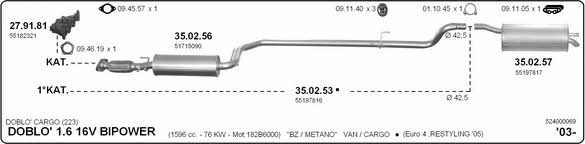 Imasaf 524000069 Exhaust system 524000069: Buy near me in Poland at 2407.PL - Good price!