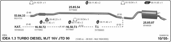  524000114 Exhaust system 524000114: Buy near me in Poland at 2407.PL - Good price!