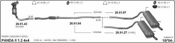  524000172 Układ wydechowy 524000172: Dobra cena w Polsce na 2407.PL - Kup Teraz!